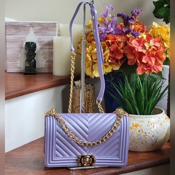 Lavender Jelly Shoulder Bag/Crossbody PVC - Picture 9 of 11